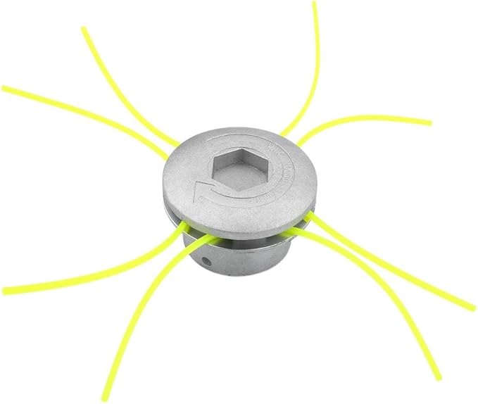 Hakeeta Trimmer Head, Universal Aluminum String Trimmer Grass Brush Cutter String Set Spool Pack Electric Trimmer Strimmer Heads Accessory.