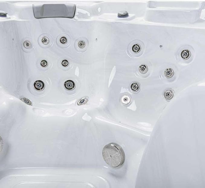 Bueno Spa Chicago 7 - Person 54 Jets Acrylic Standard Hot Tub with New Arctic Max Insulation, Ozonator, LED Lights, and Cover