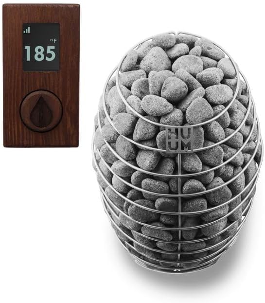 Model CL12GCP, Cube-Series Outdoor Home Sauna Suite Kit, Up to 8 Persons (Sauna Heater and Sauna Stones Included) (Drop 9 WiFi - Wood)