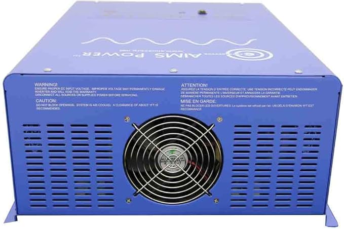 AIMS Power 4000 Watt 24 VDC Pure Sine Inverter Charger 120 & 240 Split Phase VAC Output 55A Charger 30A Transfer Switch ETL Cert to UL 458/1012/1741 Standards CSA PICOGLF4024240SUL