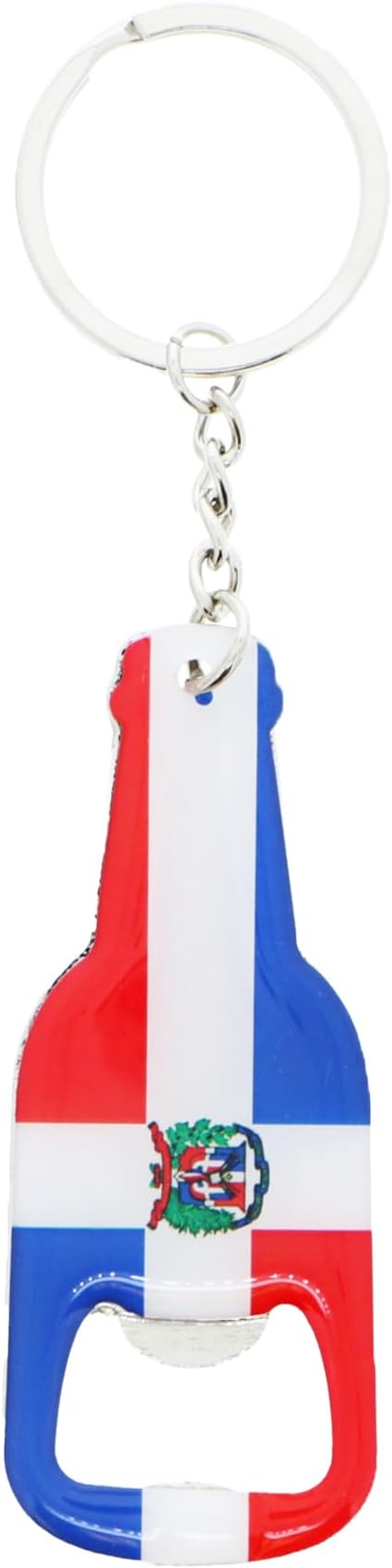 SandT Collection Metal Beer Bottle Opener - Dominican Republic Flag Shape