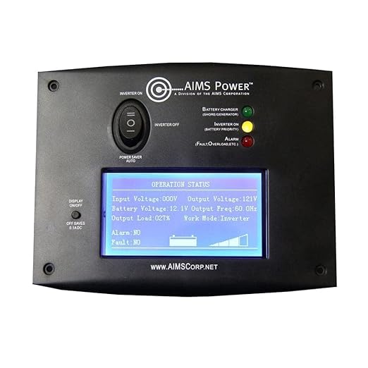 AIMS Power 4000 Watt / 12000 Watt Peak Pure Sine Inverter Charger 24 Volt DC to 120 Volt AC with LCD Remote