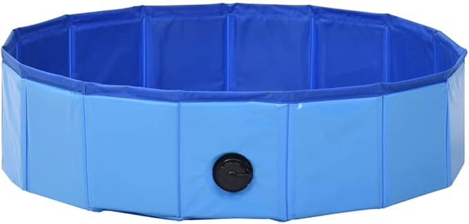 Foldable Dog Swimming Pool, Foldable Pet Swimming Pool, Portable Dog Pool, Bath Pool Collapsible Dog Pet Pool Bathing Tub, 31.5"x7.9" PVC Blue