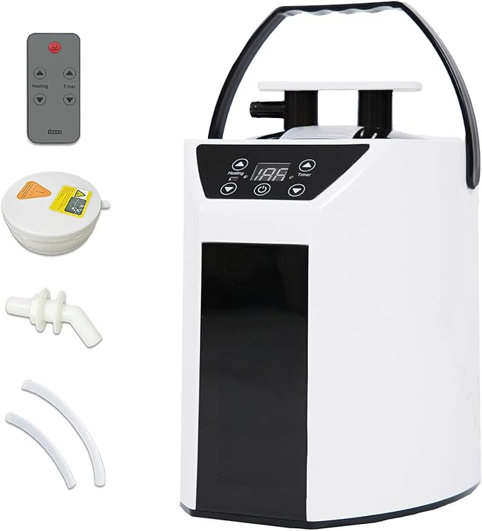 SaunaResearcher 3L Large Capacity Home Sauna Steamer, Portable Sauna Steamer, Sauna Steamer Machine, Lightweight Stainless Steel Pot with Timer & Gear Display for Relaxation, with Remote Control