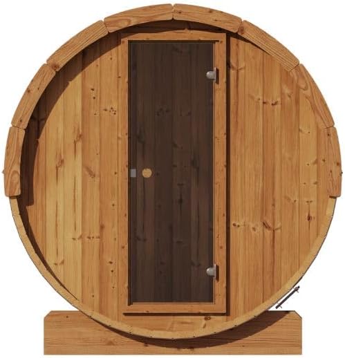 Sauna Barrel, Ergo-Series Backyard Sauna Barrel (Sauna Heater & Sauna Stones Included) (Model E6)