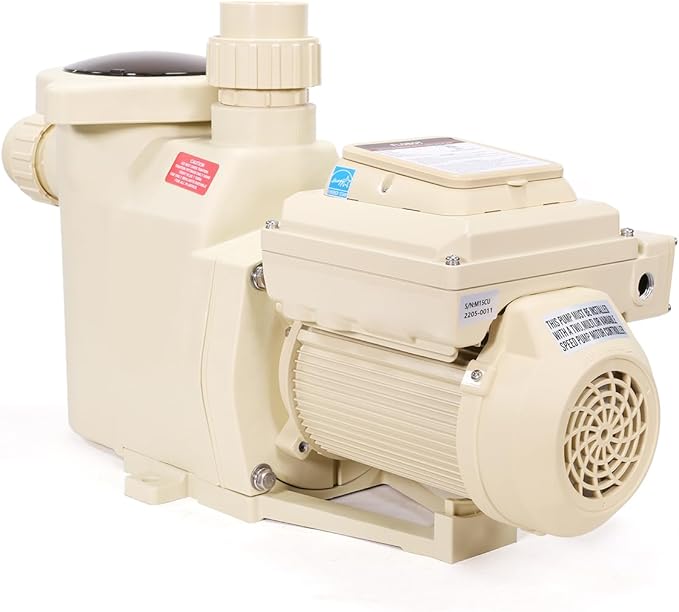 XtremepowerUS 3HP Variable Speed High-Flo Pool Pump In-Ground Pool 230V, 1-1/2” & 2” Pipe Adapters Energy Star Certified