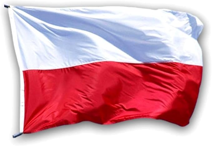 US Flag Factory - 4x6 FT Poland Polish Flag (Sewn Stripes) Outdoor SolarMax Nylon (No Seal) - Premium Quality - 100% Made in America (4x6 FT)