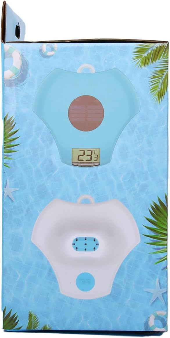BALDR Pool Thermometer Floating Easy Read, IPX8 Waterproof, Solar Powered Digital Pool Thermometer with LCD Screen,Suitable for Swimming Pool/Hot Tub/Hot Spring/Aquarium (Green)