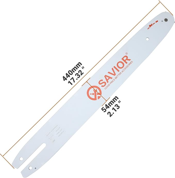 Savior 16 Inch Chainsaw Bar and R55 Chain Combo, 3/8"LP Pitch .043" Gauge 55 Drive Links Fit Stihl MS 170 MS 171 MS 180 MS 180 C-BE MS 181 C-BE, Replace 164MLEA074 16" Bar(2 Chains+ 1 Bar)