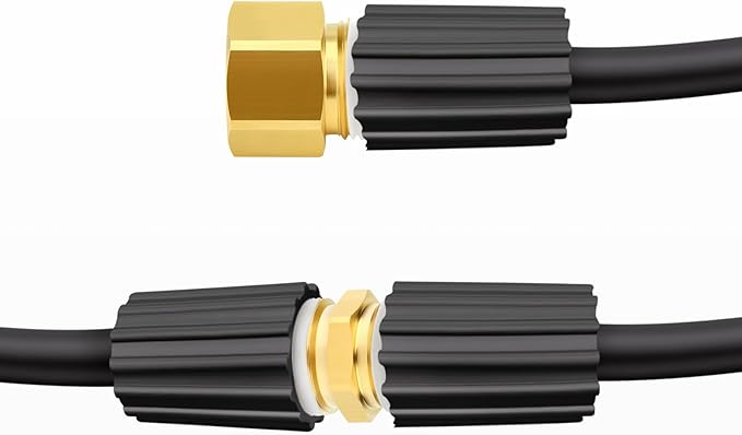 GASHER 4Pcs Brass M22 Pressure Washer Fitting,M22-14mm Male x M22-14mm Female And M22-14mm MaleThread Fittings,For Pressure Washer Hose