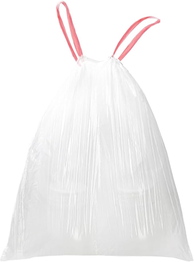 1.2 Gallon Small Trash Bags Drawstring, Mini Garbage Bags, 88 Count, 1.14Mil Thickness, 3.8g/pcs, 38 * 41cm, Unscented, Clear