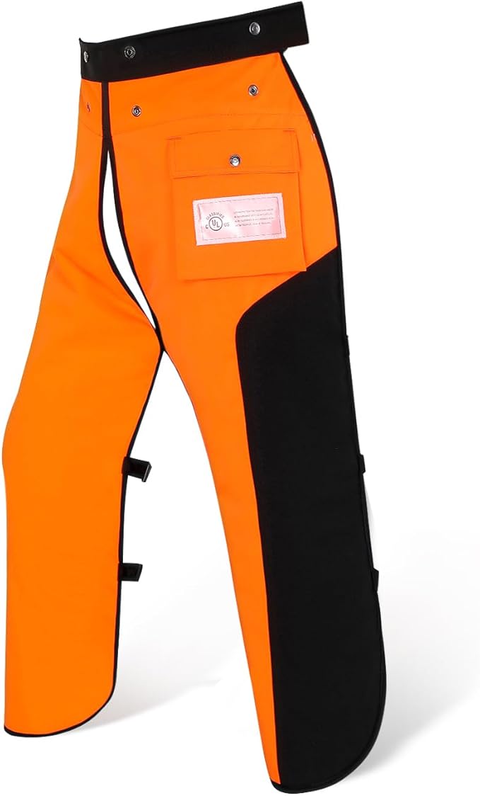 Chainsaw Chaps Apron Wrap 8-layer for Men/Women Loggers Forest Workers Protective Chain Saw Pants Adjustable