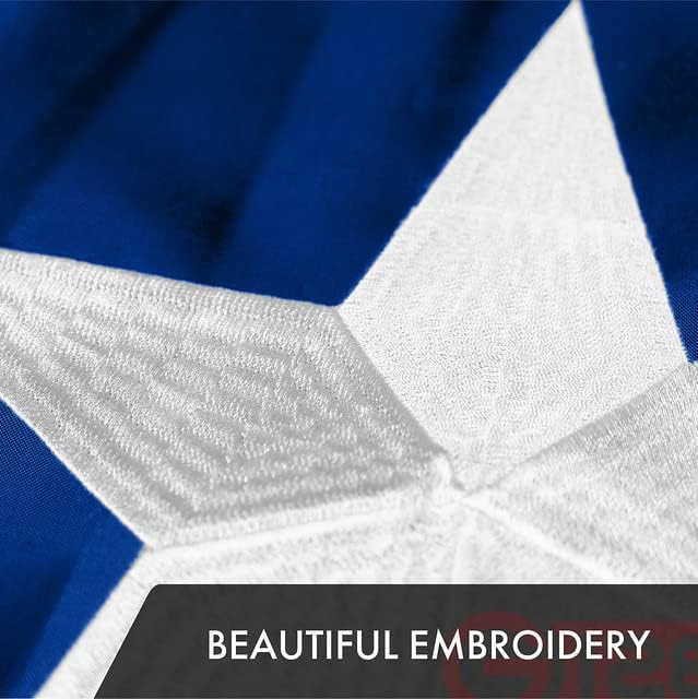 G128 Combo Pack: USA American Flag 3x5 Ft Embroidered Stars & Puerto Rico Flag 3x5 Ft Embroidered