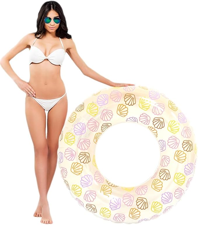 Inflatable Pool Float Tube -35 in Tube Float for Adult,Inflatable Swim Tube Raft Premium Swim Ring Heavy Duty Vinyl Flotation Pool Floats for The Beach, Party, Vacation, UV Resistant - Pool Party