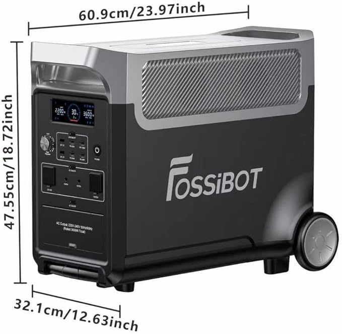 FOSSiBOT upgraded F3600 Pro +SP420W Portable Power Station Foldable Solar Panel 3600W Solar Generator & LiFePO4 Battery | 1.8H Fast Charge, 5x120V AC Outlets | for Home, Camping, RV, Emergencies