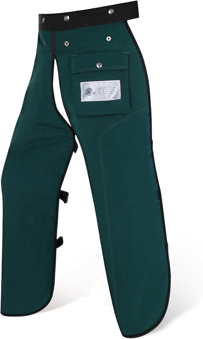 Chainsaw Chaps Apron Wrap 8-layer for Men/Women Loggers Forest Workers Protective Chain Saw Pants Adjustable