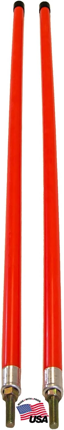 Buyers Products 1308111 Fluorescent Nylon Orange Guide Kit, 3/4" X 36", Stud Mount, Aftermarket Snow Plow Blade Marking Guide Kit, Bumper Guides for Pickup Trucks, Bumper Sights and Road Safety