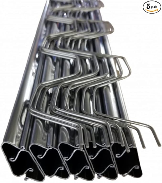 Farm Plastic Supply - Spring Wire & Lock Channel - (5 Pack) - Steel 6.5 ft Spring Lock Track & U-Channel Bundle for Greenhouse Plastic Polyethylene Film or Shade Cloth