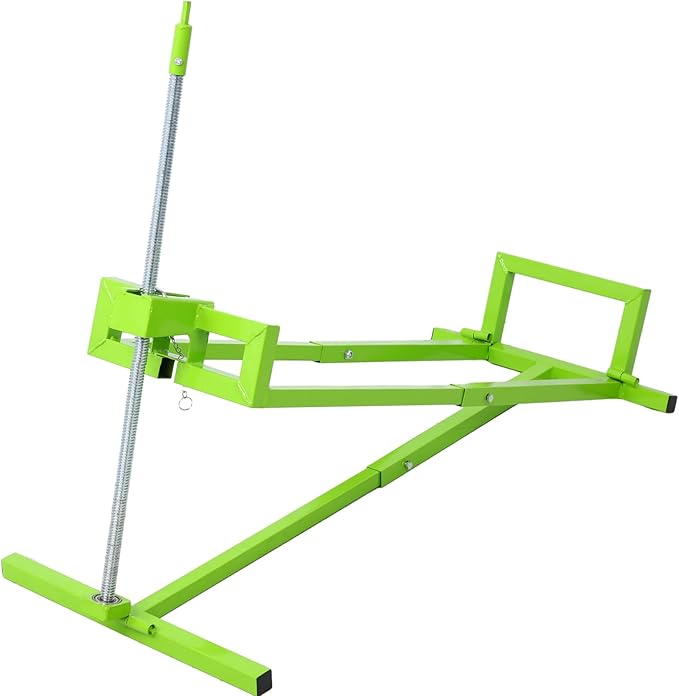 Ride on Lawn Mower Jack Lift, 800 Lbs Capacity Lawn Tractor Lifter Telescopic Maintenance Jack for Lawn Mowers and Garden Tractors, Lawn Tractor + 45°Tilt Adjustable (Green)