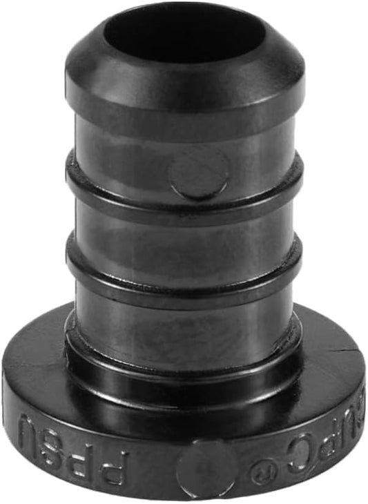 100-Pack EFIELD Pex Fittings Poly PPSU Barb Crimp 3/4-inch Plug (End Cap), ASTM F2159