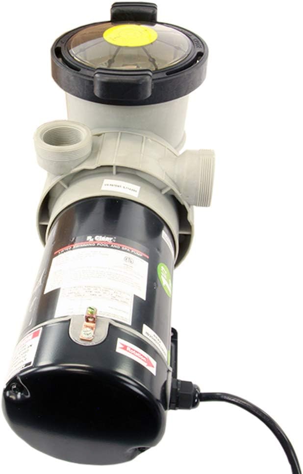 Rx Clear Dorado 1-1/2 HP Dual Port Pump | Above-Ground Swimming Pool Pump | 115V 9 Amps | See-Through Strainer Cover | Energy Efficient | Low Maintenance