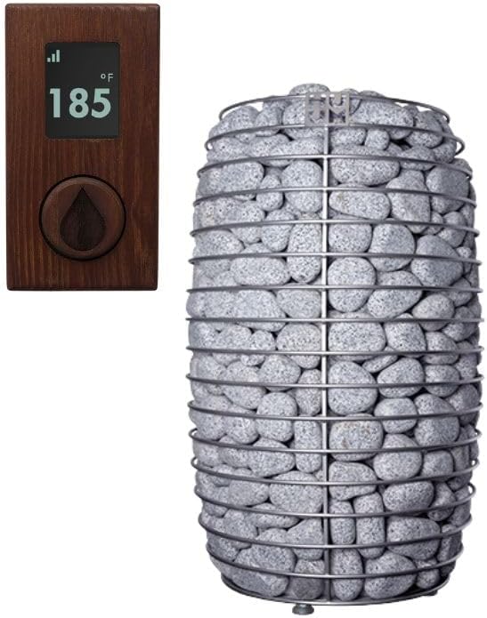 Model CL12GCP, Cube-Series Outdoor Home Sauna Suite Kit, Up to 8 Persons (Sauna Heater and Sauna Stones Included) (HIVE MINI 11 WiFi - Wood)