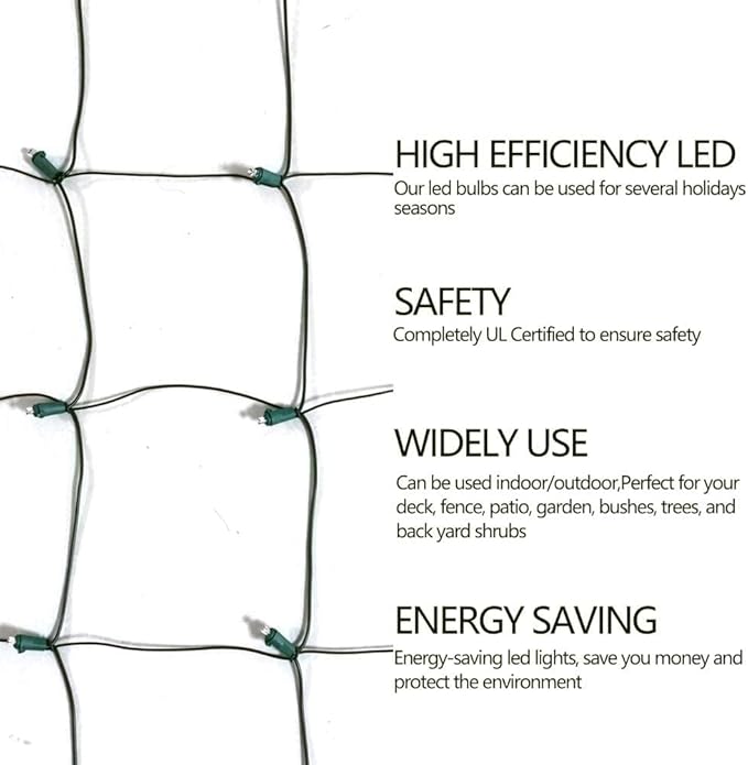 Christmas Lights Outdoor Decorations for Bushes,LED Connectable Bush Christmas Lights Outdoor Yard Mesh Shrub Net Light for Party, Holiday, Wedding, Tree,Bushes (Cool White)