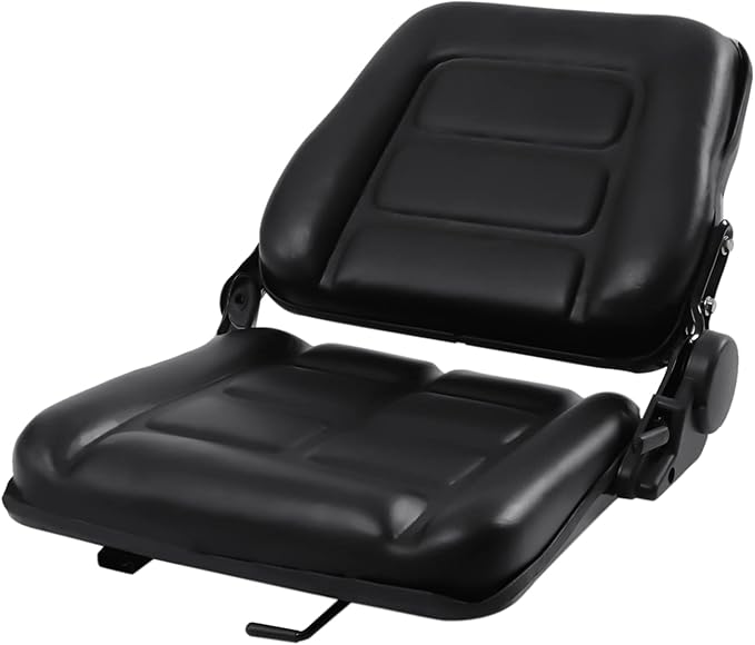 Universal Lawn Mower Seat, Replacement Forklift Seat, Garden Tractor Seat, Adjustable Mower Seat, Stage Weight Seat PVC Tractor Seat for Forklift Tractor Skid Loader