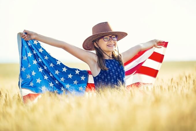 420D American Flags for Outside 3x5 Ft. American Flags 3x5 Ft Outdoor Heavy Duty. Indestructible US Flags with Embroidered Stars, Sewn Stripes, Brass Grommets and Vivid Colors.