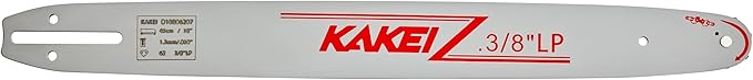 KAKEI 16 Inch Chainsaw Bar& Chain Combo - 3/8" LP Pitch, .050" Gauge, 56 Drive Links Fits Craftsman, Poulan, Ryobi, Echo, Greenworks& More (3 Chains+ 1 Bar)