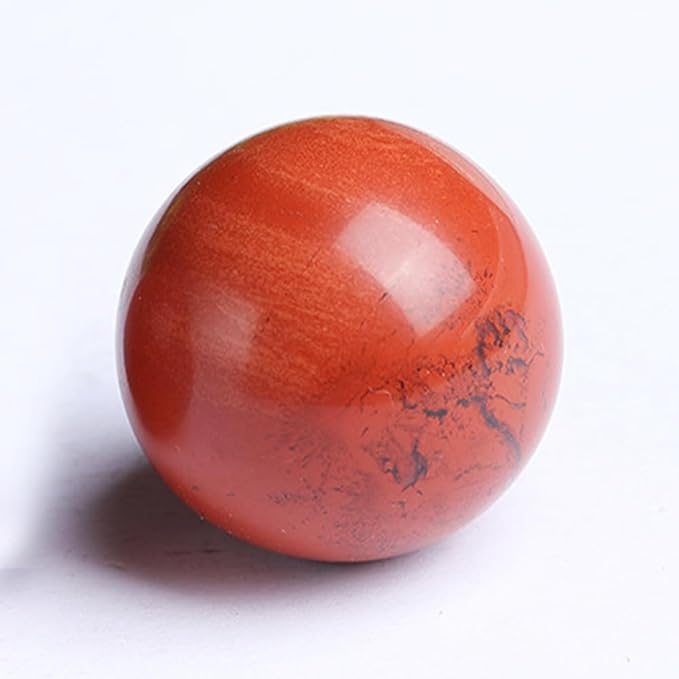 4-5CM/1.58-1.97inch Magical Natural Red Jasper Stone Ball Quartz Crystal Mineral Reiki Treatment Home Office Degaussing Decoration Collection Sphere (Red Jasper, 40-50mm)