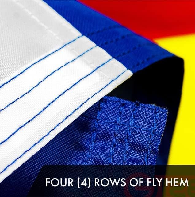 G128 Combo Pack: USA American Flag 3x5 Ft Embroidered Stars & Colorado State Flag 3x5 Ft Embroidered