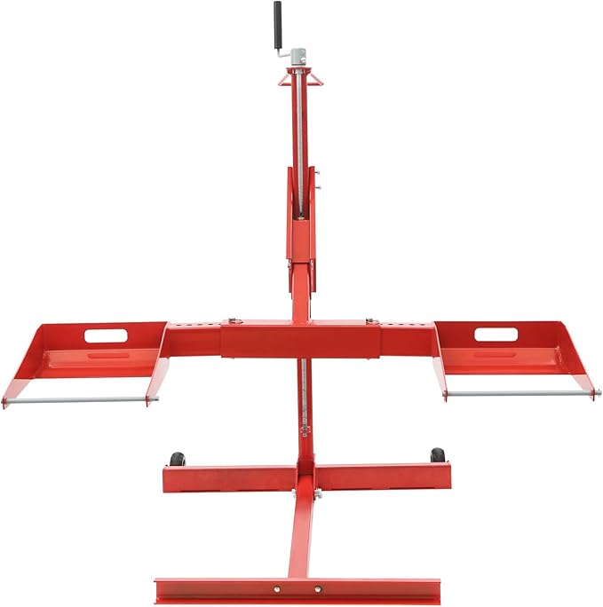 Riding Lawn Mower Lift, 750lbs Load-Bearing Capacity Lawnmower Lift 0"-24.4" Lift Height for Lawn Tractors, ZTR Riding Mowers, ATVs, and Motorcycles