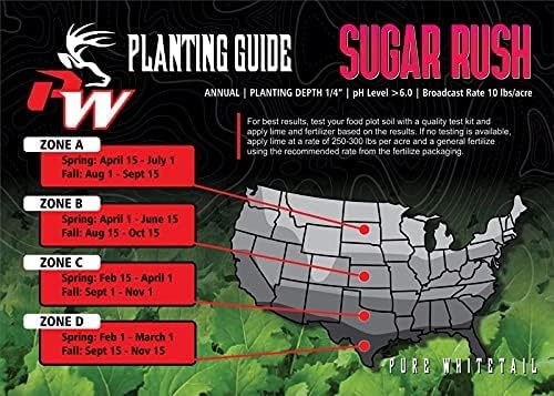 Sugar Rush | Select Seed Blends | Easiest Deer Feeder | Late Season Whitetail Deer Food Plot | No Till Turnip, Sugar Beet, Winfred Forage Brassica Seeds | Plants 1/2 Acre | 5 lb Bag