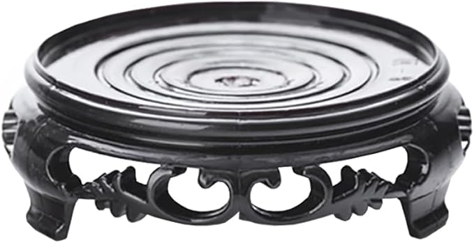 GOLDY&WENDY 7 Inch Round Vase Planter Display Stand Handmade Oriental Home Decoration Base Pedestal