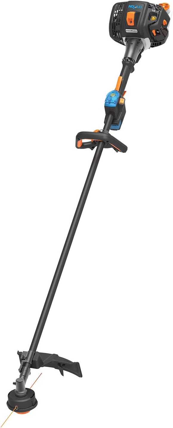 LawnMaster Nopull 17" Gas String Trimmer Grass Trimmer with Electric Start Variable Speed Ideal for Garden Trimming with 26 cc 2-Cycle Engine
