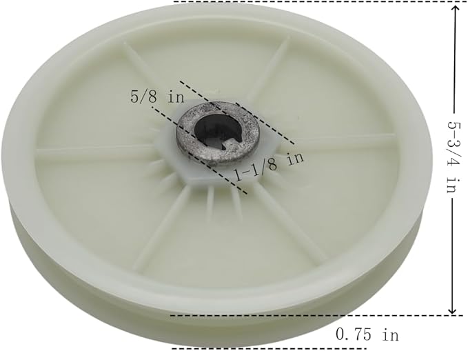Replacement 121-6624 Pulley 1216624 Pow-Cle 721 Snow Blowers Pulley Fits to 38751 38741 38742 38743 38744 38563 38568 for Po-Cle and Qu-Cle Snowthrowers Part