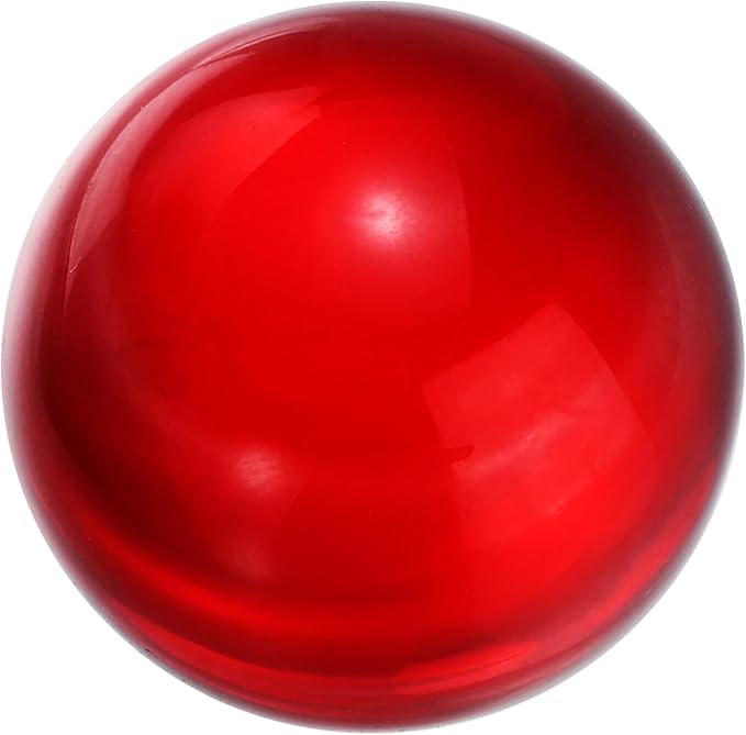uxcell 30mm/1.2" Crystal Sphere Ball Glass Solid Decorative Sphere Crystal Ball Prop Ornament for Feng Shui Divination Fortune Telling Tabletop Fountain Decoration, Red