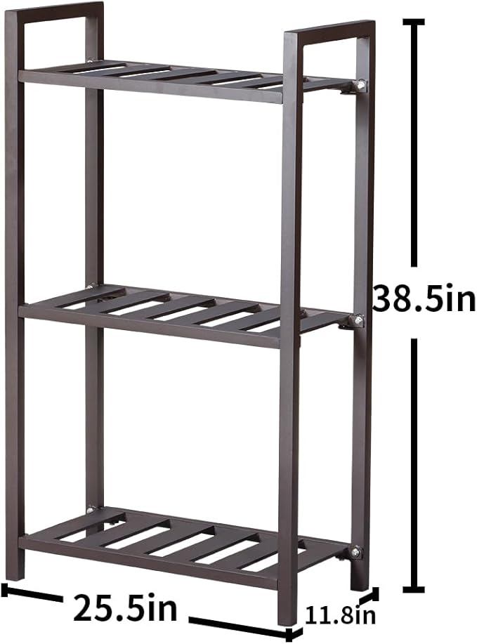 Plant Stand for Versatile Decor - Indoor/Outdoor Aluminum Stand with 300 LBS Strength, Sized L25.5 x W11.8 x H38.5 inch - Perfect for Patios, Gardens, Living Rooms