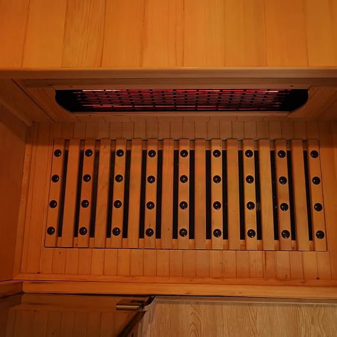 Full Spectrum Infrared Sauna for 3 Person, Upgraded WiFi Control Indoor Canadian Hemlock Wood Home Spa Saunas with Red Light Therapy, Speaker, Oxygen bar, Reading & 7-Color Starry Light, 2100W, 220V