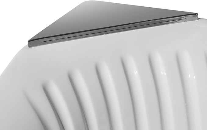 ARIEL 59" Triangular Platinum Whirlpool Bathtub with 22 Hydro Jets, Two-Person Jetted Hot Tub with Customizable Massage, Waterfall, Hot/Cold Inlets & Smart Features