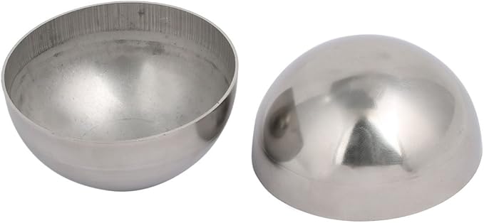 uxcell 76mm OD 1mm Thickness 304 Stainless Steel Hollow Half Round Railing Balls 2pcs