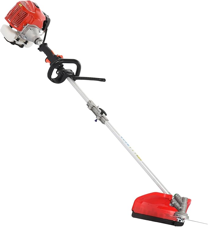 Gasoline Lawn Mower,Cordless Weed Wacker,Hedge Trimmer 52cc Petrol Hedge Trimmer Chainsaw Brush Cutter Red