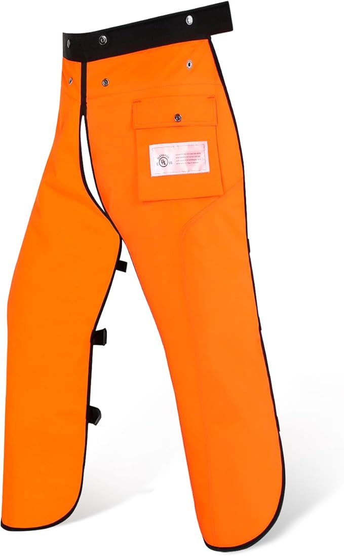 Chainsaw Chaps Apron Wrap 8-layer for Men/Women Loggers Forest Workers Protective Chain Saw Pants Adjustable