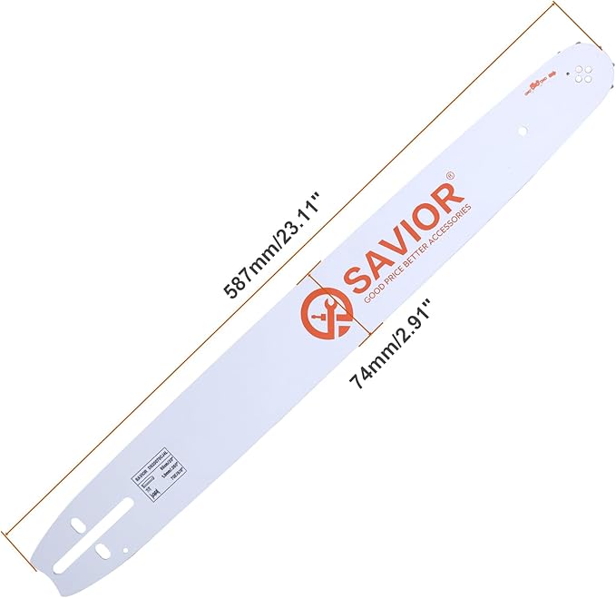 Savior 20 Inch Chainsaw Bar with Chain Combo for L81 .325" 81 Drive Links .063" Gauge Fits Stihl MS291 MS271 MS290 MS261 and More, Replacement Bar 203VXLGD025 (Chain*3+Bar*1)