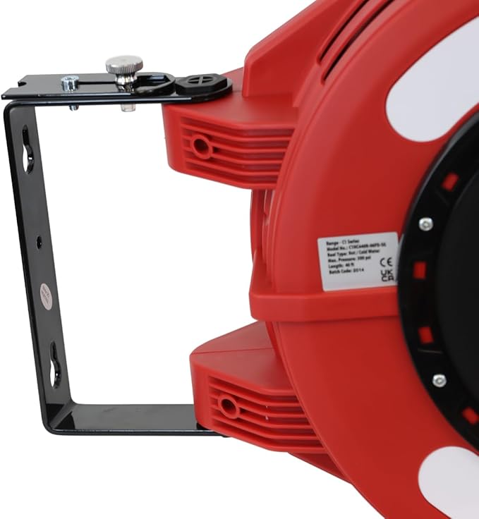 Macnaught C1 Retracta Heavy Duty 300 PSI Retractable Hose Reel For Hot/Cold Water Service - 1/2 inch x 40 ft High Temperature Hose rated to 176°F
