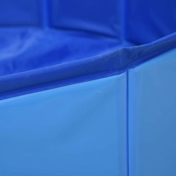 Foldable Dog Swimming Pool, Foldable Pet Swimming Pool, Portable Dog Pool, Bath Pool Collapsible Dog Pet Pool Bathing Tub, 31.5"x7.9" PVC Blue