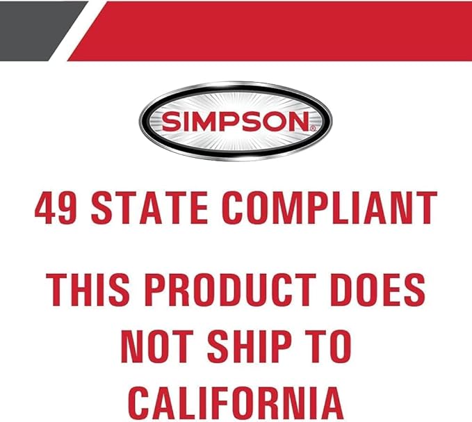 Simpson 4400 PSI Gas Pressure Washer, 4.0 GPM Commercial Power Washer, Cold Water, 50' Hose, PowerShot, 49-State Compliant (PS60843)