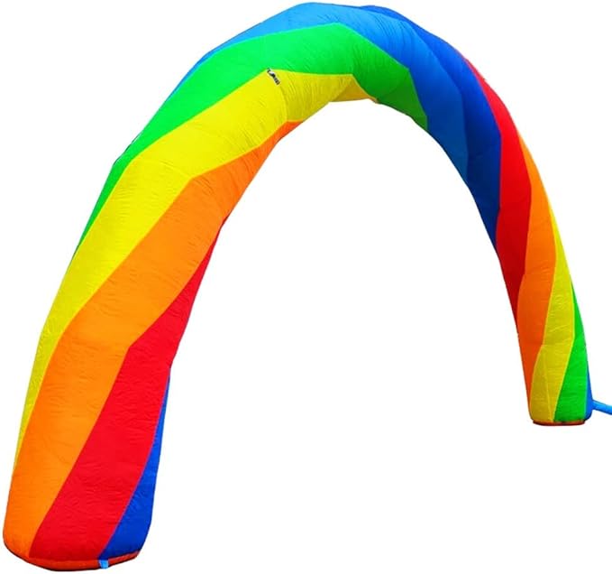 Giant Inflatable Rainbowed Arches Advertising Birthday Party Celebration Garden Decoration-Arch Blow Up Decorative Signs Event Entrance for 250W up General Blower(not Include) Open Size Under 5.5inch