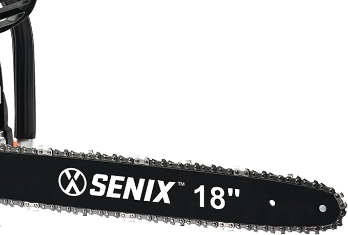 SENIX 18" Gas Chainsaw 49cc Gas Powered Chainsaws, Cordless Chain Saw for Wood Cutting and Tree Trimming, Loop Handle, CS4QL-L1